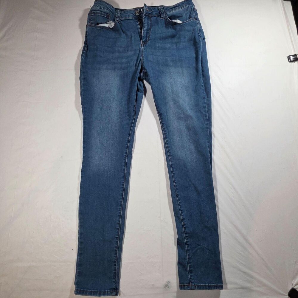 S.O.N.G. Jeans Juniors 15/32 Blue Curvy High Rise Skinny Ankle Stretch Denim